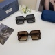Gucci New Square Frame Fashion Sunglasses Versatile Sunglasses