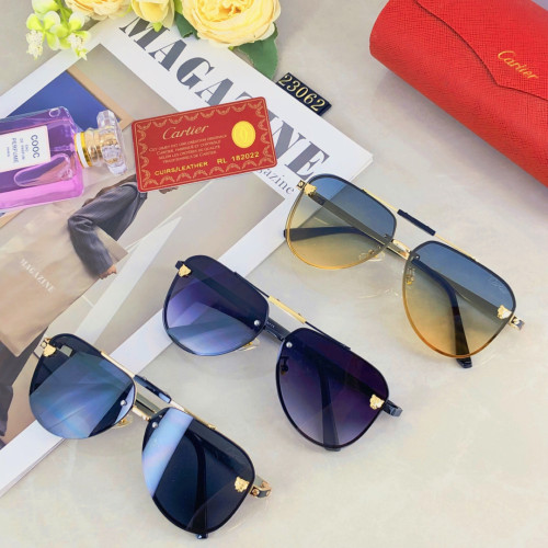 Cartier New Large Frame Sunglasses Fashion Trend Toad Mirror