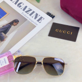 Gucci New Gold Edge Sunglasses Fashion Couple Versatile Sunglasses