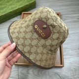 Gucci New Classic Full GG Leather Logo Fisherman's Hat