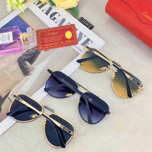 Cartier New Large Frame Sunglasses Fashion Trend Toad Mirror
