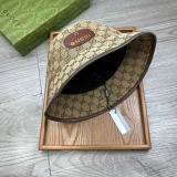 Gucci New Classic Full GG Leather Logo Fisherman's Hat