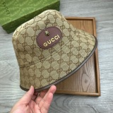 Gucci New Classic Full GG Leather Logo Fisherman's Hat