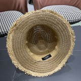 Fendi New Retro Versatile Hairy Straw Hat Sunshade Hat