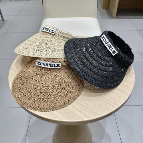 Chanel New Hollow Top Hat Sunshade Straw Hat