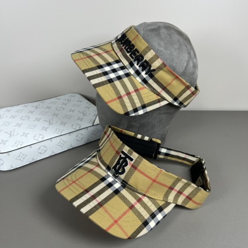 Burberry New Couple Sports and Leisure Empty Top Hat Sunshade Hat