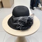 Prada New Fashion Elegant Wave Point Sunshade Hat