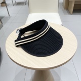 Chanel New Foldable Face Covering Blacktop Breathable Straw Hat