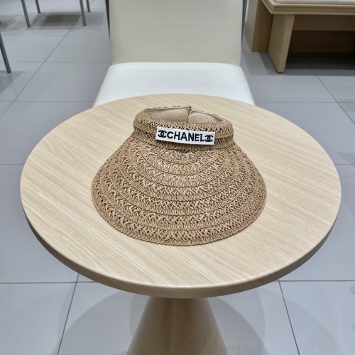 Chanel New Hollow Top Hat Sunshade Straw Hat