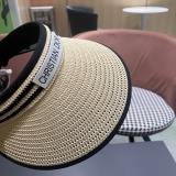 Dior New Empty Top Straw Hat Sunshade Straw Hat