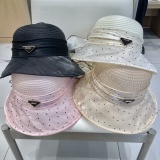 Prada New Fashion Elegant Wave Point Sunshade Hat