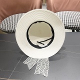 Moncler New Elegant Lace Butterfly Flat Top Hat Sunshade Straw Hat