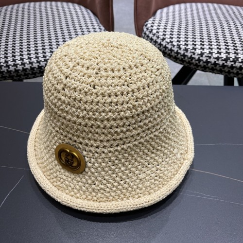 Gucci New Curled Edge Hollow Breathable Fisherman's Hat