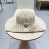 Chanel New Large Brimmed Straw Hat Foldable Sunscreen Hat