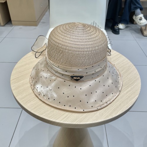 Prada New Fashion Elegant Wave Point Sunshade Hat