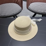 Moncler New Elegant Lace Butterfly Flat Top Hat Sunshade Straw Hat