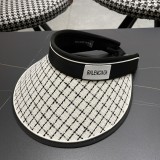 Balenciaga New Wilt Grid Empty Top Sunshade Hat