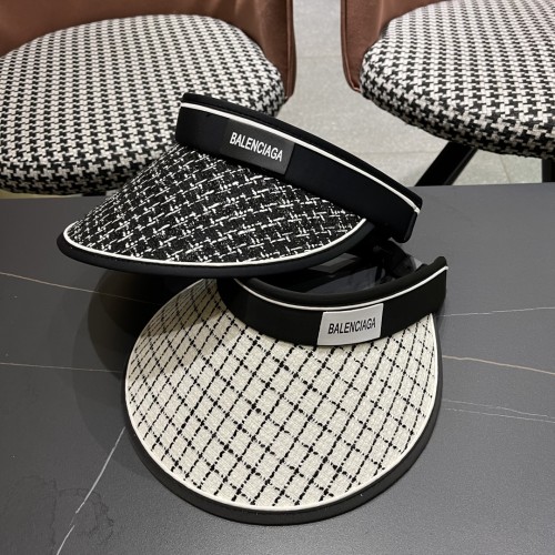Balenciaga New Wilt Grid Empty Top Sunshade Hat