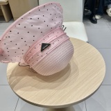 Prada New Fashion Elegant Wave Point Sunshade Hat