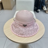 Prada New Fashion Elegant Wave Point Sunshade Hat