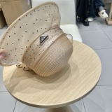 Prada New Fashion Elegant Wave Point Sunshade Hat