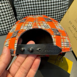 Burberry New Couple Battle Horse Grid Baseball Hat Duck Tongue Hat