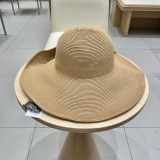 Chanel New Large Brimmed Straw Hat Foldable Sunscreen Hat