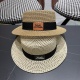 Dior New Fashion Hollow Top Hat Versatile British Style Straw Hat