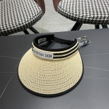 Dior New Empty Top Straw Hat Sunshade Straw Hat