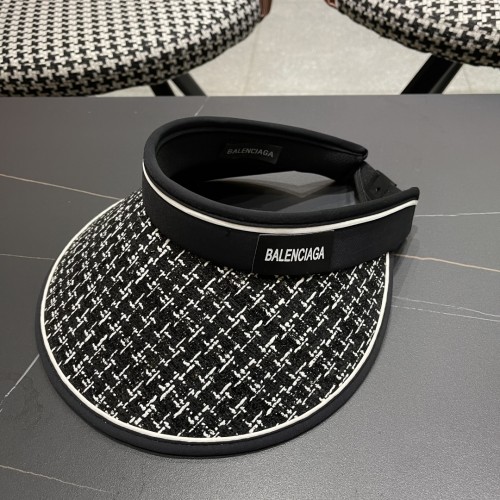 Balenciaga New Wilt Grid Empty Top Sunshade Hat