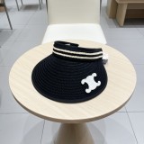 Chanel New Foldable Face Covering Blacktop Breathable Straw Hat