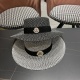 Moncler New Summer Hollow Flat Top Hat Retro British Straw Hat