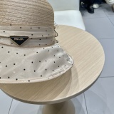 Prada New Fashion Elegant Wave Point Sunshade Hat