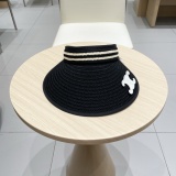 Chanel New Foldable Face Covering Blacktop Breathable Straw Hat