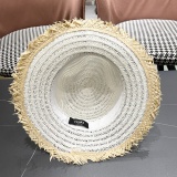 Fendi New Retro Versatile Hairy Straw Hat Sunshade Hat