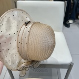 Prada New Fashion Elegant Wave Point Sunshade Hat