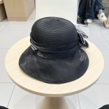 Prada New Fashion Elegant Wave Point Sunshade Hat