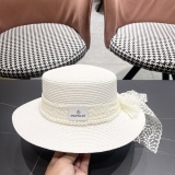 Moncler New Elegant Lace Butterfly Flat Top Hat Sunshade Straw Hat