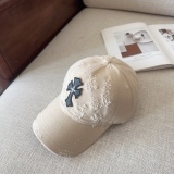 Chrome Hearts New Fashion Leather Cross Distressed Baseball Hat