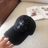 Chrome Hearts New Fashion Leather Cross Distressed Baseball Hat