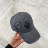 Chrome Hearts  Couple Retro Cross Distressed Baseball Hat Duck Tongue Hat