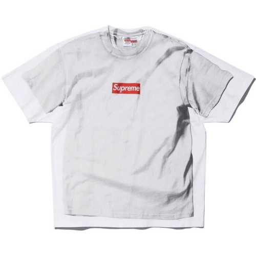 Supreme Classic Logo Printed Fake Two Piece Structure Casual Short Sleeve T-shirt