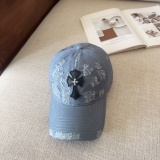 Chrome Hearts New Fashion Leather Cross Distressed Baseball Hat