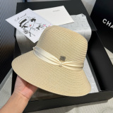 Dior New Women's Fashion Straw Hat Basin Hat Size: 57cm