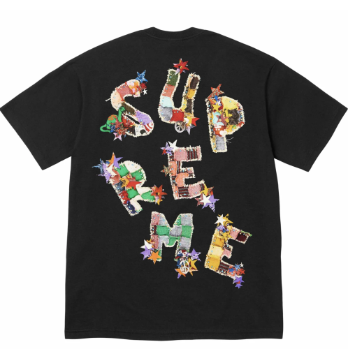 Supreme New Color Logo Letter Printed Short Sleeve Couple Casual T-shirt