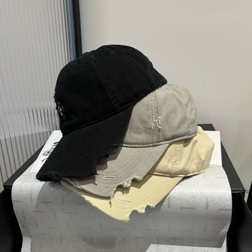 Chrome Hearts New Couple Cross Distressed Baseball Hat Duck Tongue Hat