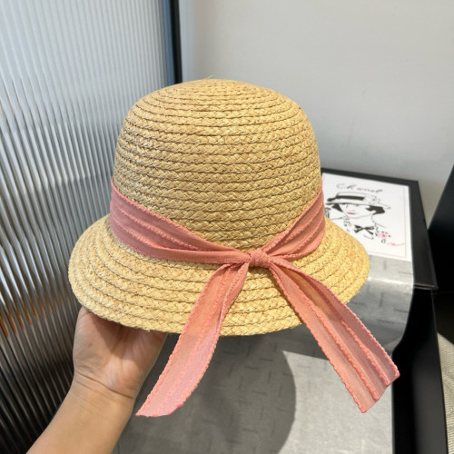 Dior New Women's Fashion Small Fresh Top Hat Straw Hat Size: 57cm