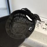 Chrome Hearts Female Bow Sunshade Straw Hat