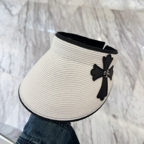 Chrome Hearts New Leather Cross Top Cap Casual Hat