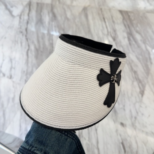Chrome Hearts New Leather Cross Top Cap Casual Hat